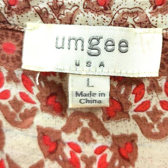 Umgee Layered Tunic Dress with Tie-back, Boho Cottage Style, NWT Womens Midi Lg - Picture 4 of 5